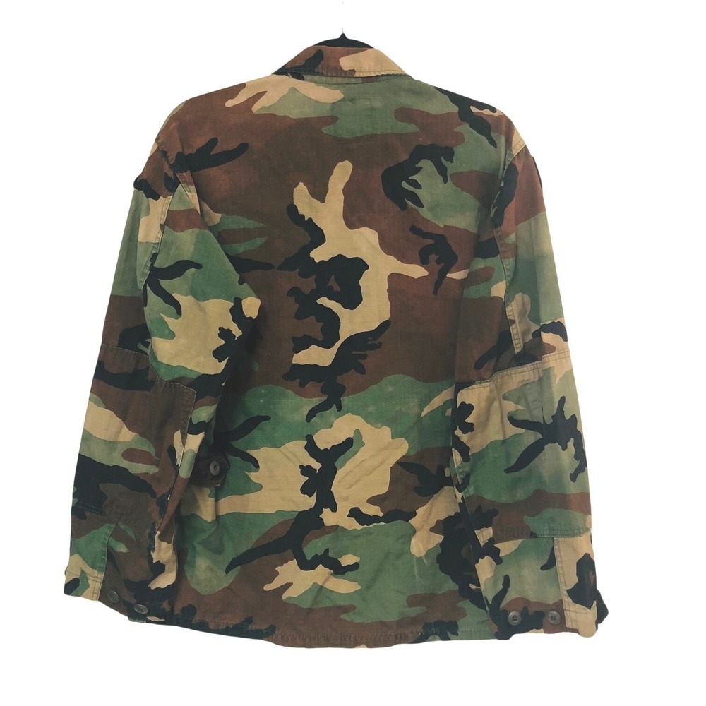 Vintage Army‎ Woodland Camo Combat Jacket 1986 1st Aviation Brigade Mens M - Picture 2 of 12